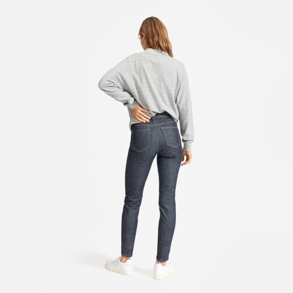 Everlane The High Rise Skinny Ankle Dark Wash Jeans Size 26 - Picture 3 of 12